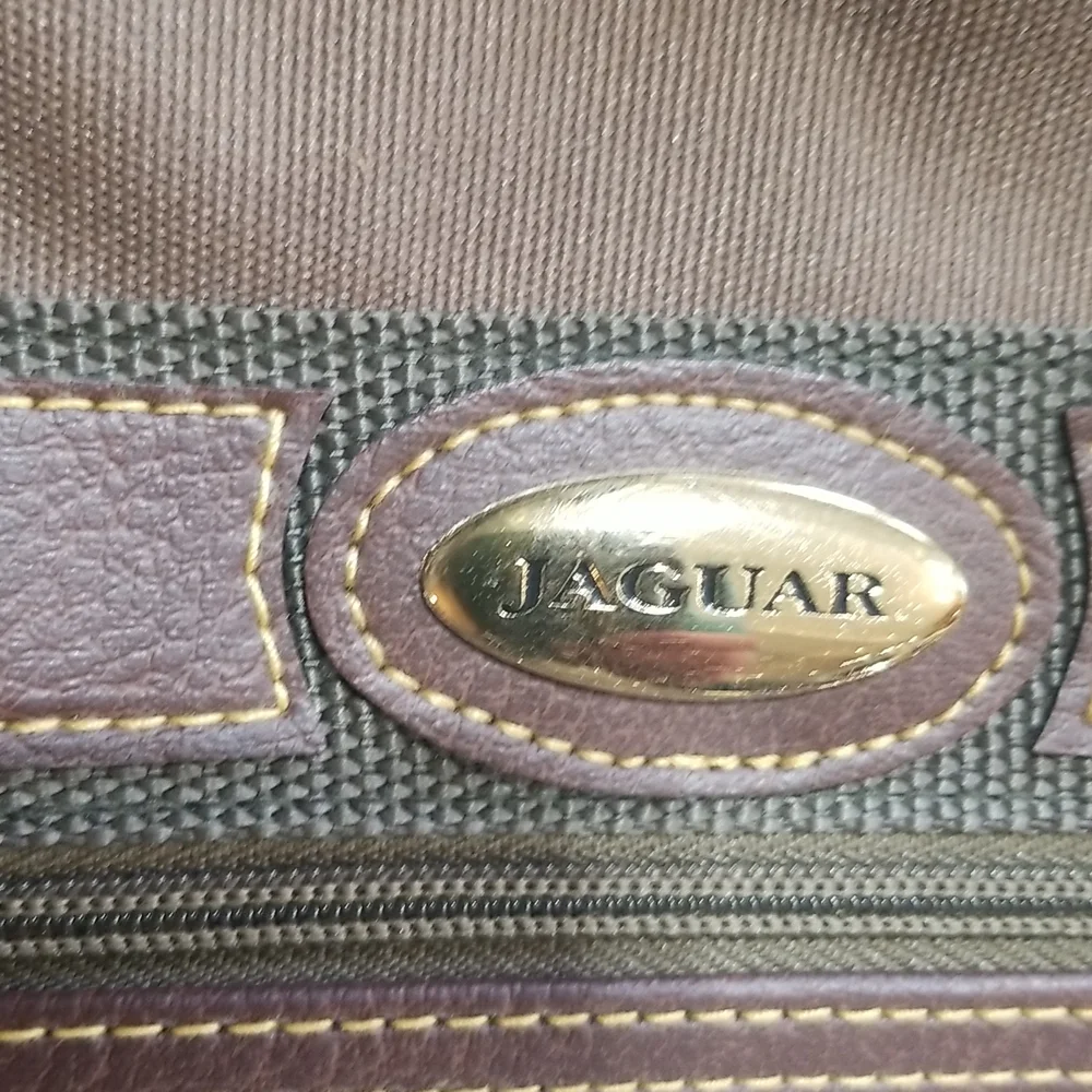 VINTAGE Brown Canvas Carry-on Travel Luggage Bag